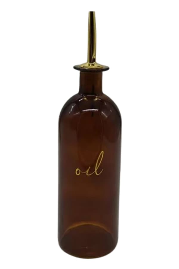 Flaska Glas Olja Pipkork Brun 500 ml Brun