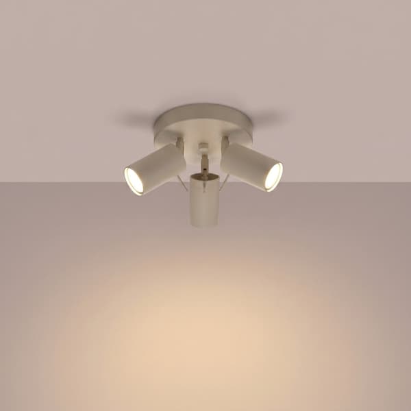 Taklampa RING 3P gråbrun Taupe