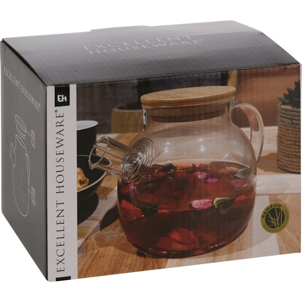 Tekanna Glas med sil Transparent