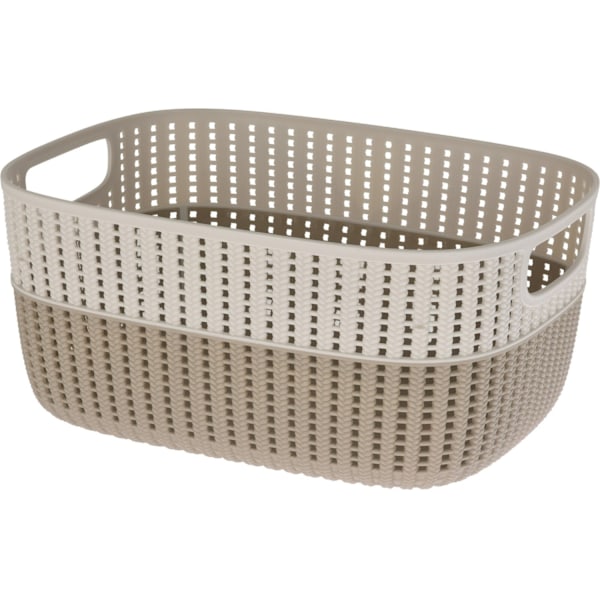 Korg Förvaring Beige Rosa Grå Grön Plast 38x28 cm grå