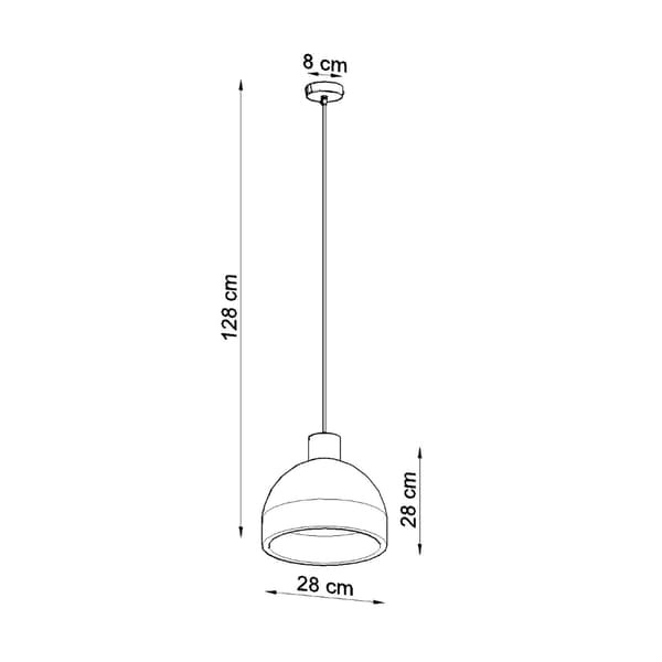 Hängande lampa DAMASO Grey