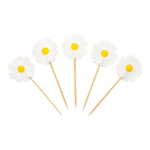 Tårtdekoration Prästkrage 10-pack Multicolor