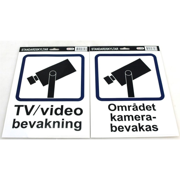 Stickers TV/Videobevakning A4 multifärg