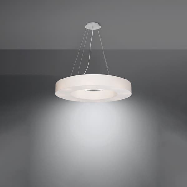 Ljuskrona SATURNO SLIM 70 vit White