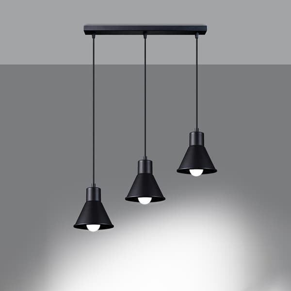 Pendel lampa TALEJA 3 svart [E27] Black