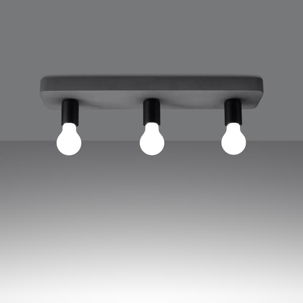 Taklampa TAVO 3 Grey
