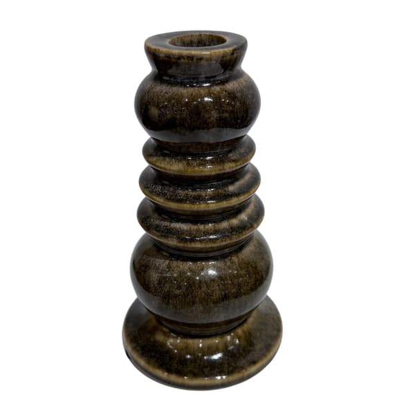 Ljusstake Keramik Olivgrön 15,5 cm Olive
