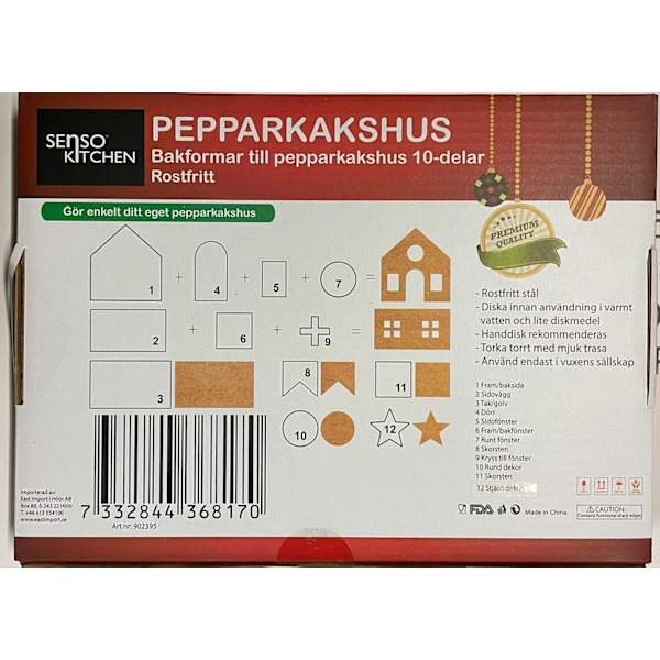 Pepparkakshus set Formar Bak Jul Röd