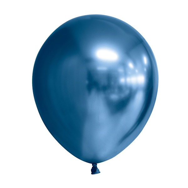 Ballong Blank Blå Spegelballong 6-pack 30 cm Latex Blå