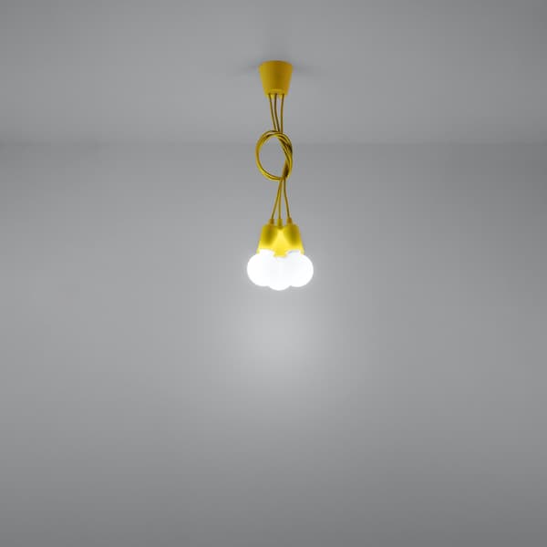 Pendel lampa DIEGO 3 gul Yellow