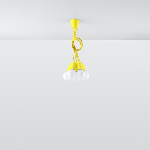 Pendel lampa DIEGO 5 gul Yellow