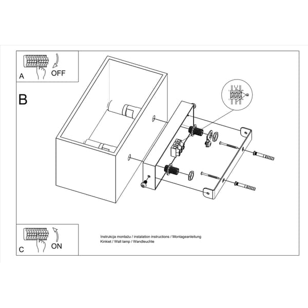 Vägglampa QUAD MAXI vit White