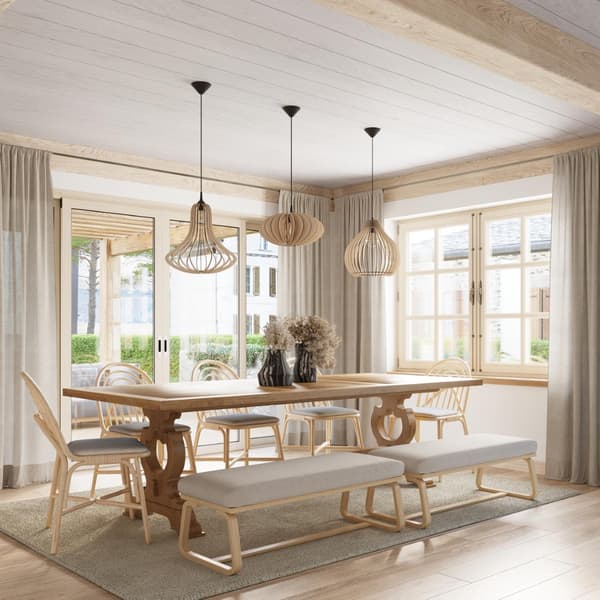 Pendel lampa ELZA trä Brown