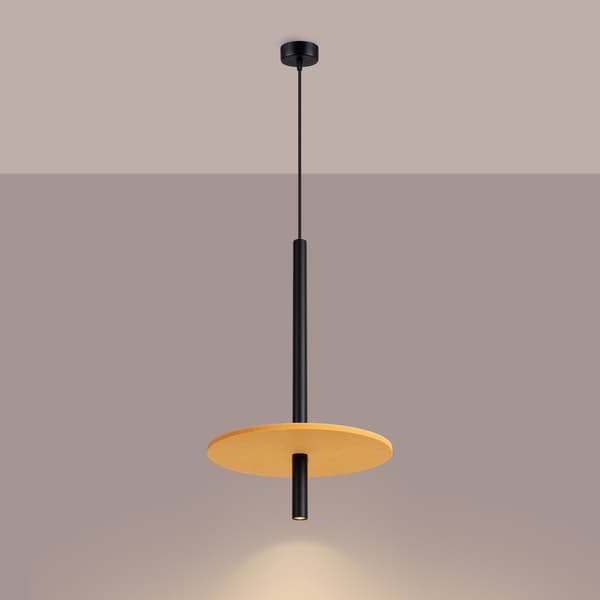 Pendellampa FELTRO 1 svart/gul Multicolor