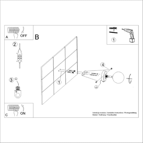 Vägglampa YOLI 1 vit White