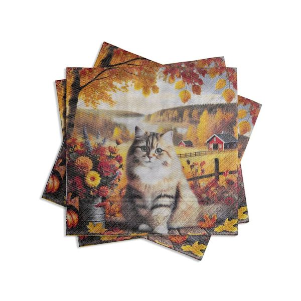 Servetter Höst Katt 20-pack Multicolor