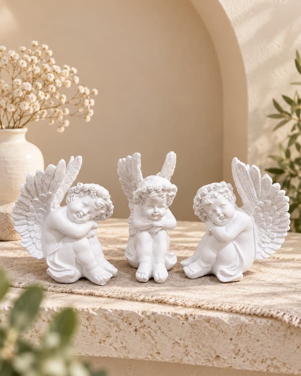 Ängel Vit 10 cm White