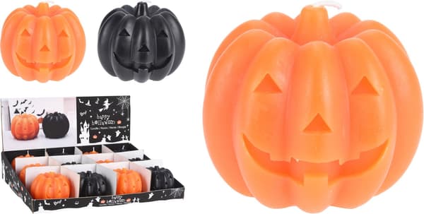 Ljus Pumpa Halloween Svart 7 cm Black