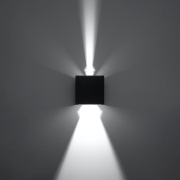 Vägglampa LUCA svart LED IP54 Black