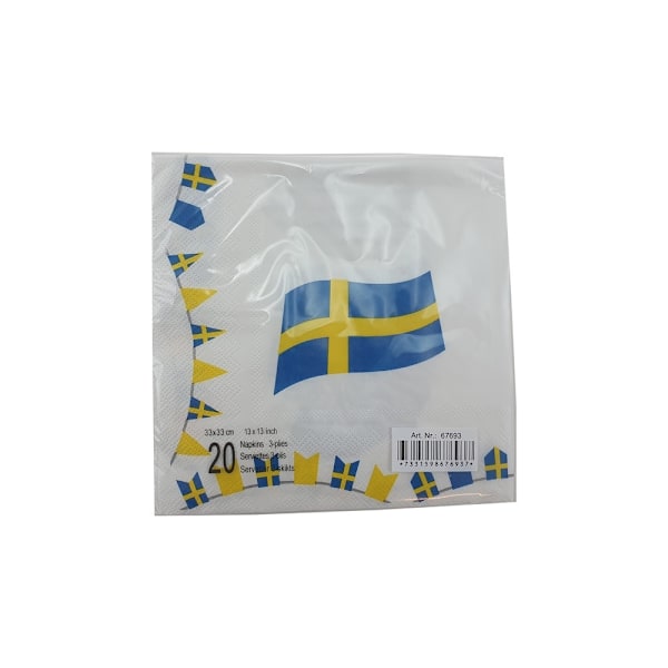 Servett Student med Studentsång 20-pack 33x33cm White