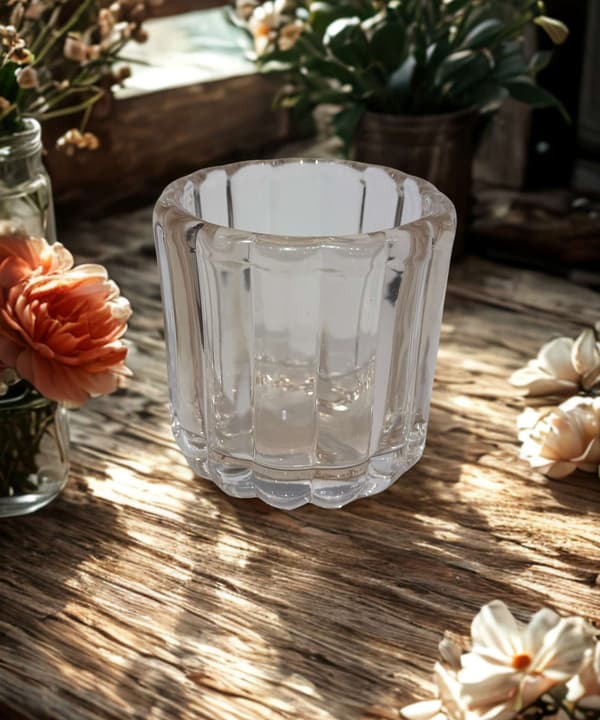 Ljushållare Glas Beige 8,5 cm Beige