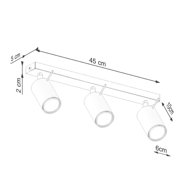 Taklampa RING 3L röd ochra Red