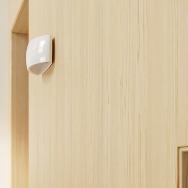 Lackerad vägglampa PONTIUS vit glans White