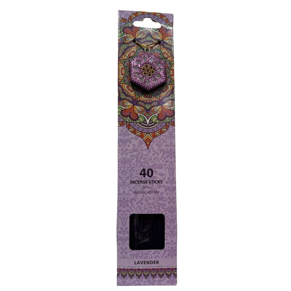 Rökelse Lavender med hållare 40-pack Lavender