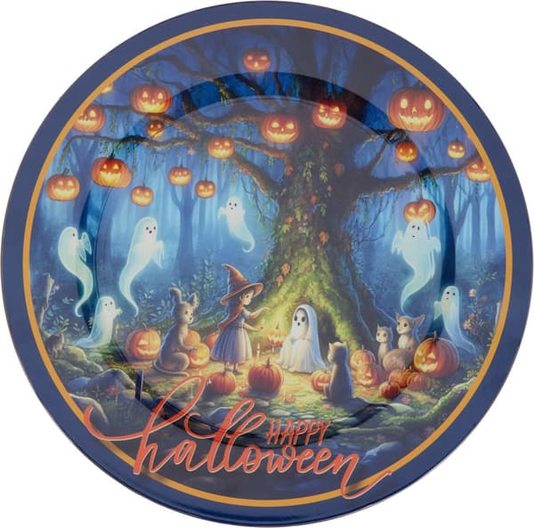 Undertallrik Fat Halloween Pumpa Skrämmande 33 cm MultiColor Pumpa Skrämmande