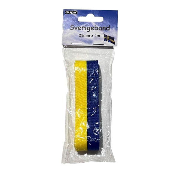 Studenterband blå/gul 4 meter Sverige Multicolor