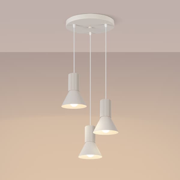Pendellampa ESTRIA 3P beige Beige