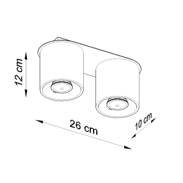Taklampa ORBIS 2 svart Black