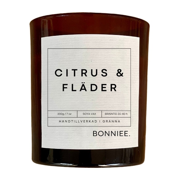 Bonniee Doftljus Citrus & Fläder 200 gram multifärg