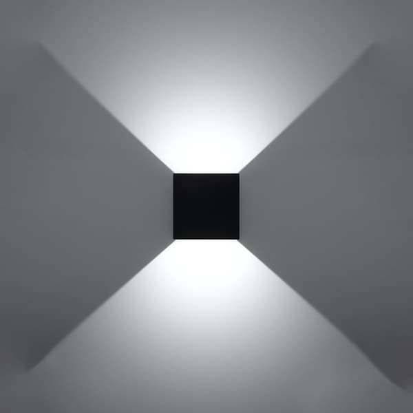 Vägglampa LUCA svart LED IP54 Black