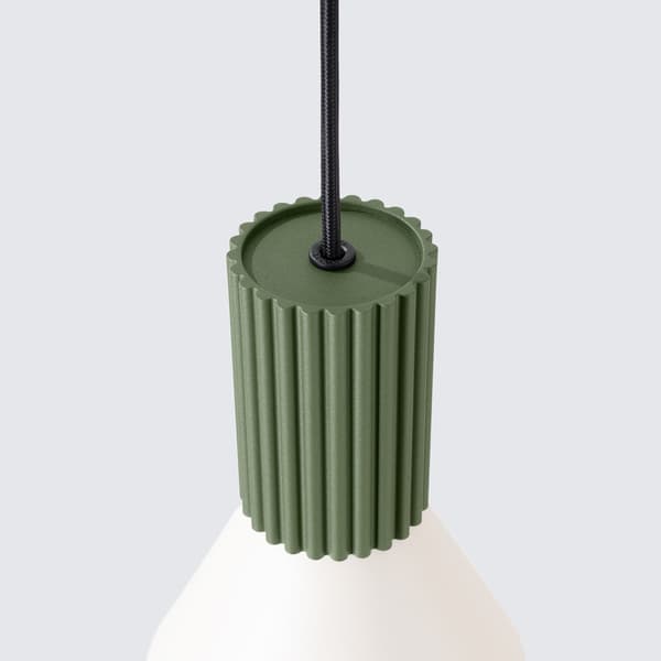 Pendellampa ESTRIA 1 beige/olivgrön Beige