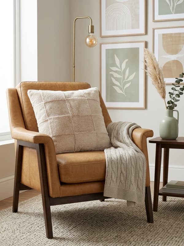 Kudde Beige 45x45 cm Beige