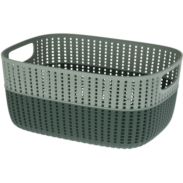 Korg Förvaring Beige Rosa Grå Grön Plast 38x28 cm Grön