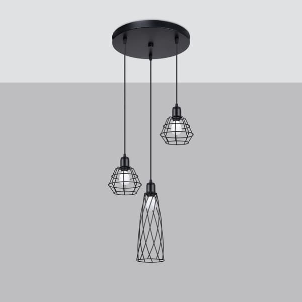 Taklampa SUBA 3P svart Black