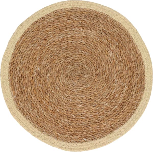 Underlägg Rund Cremevit Kant Rotting 37 cm 4-pack Creme