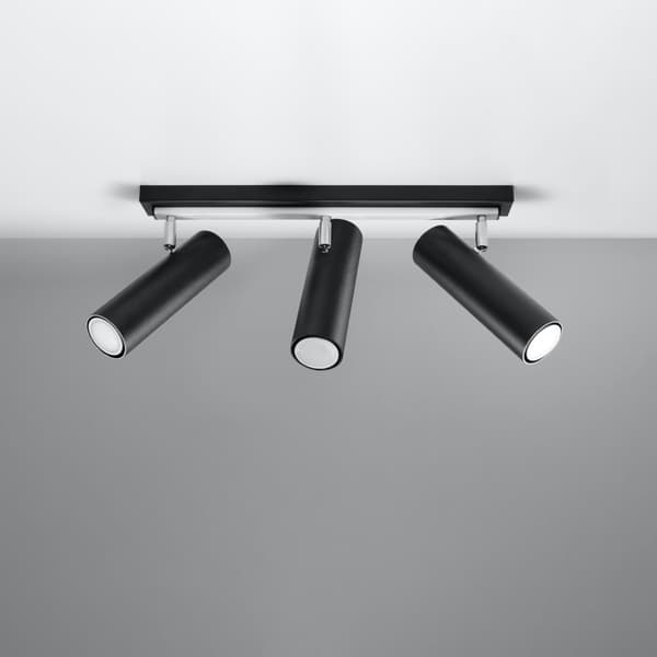 Taklampa DIREZIONE 3 svart Black