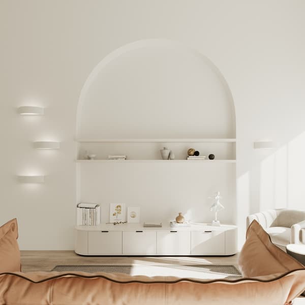 Vägglampa keramik ATENA 30 Vit