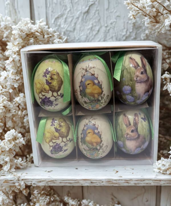 Påskägg 6-pack 6 cm multifärg