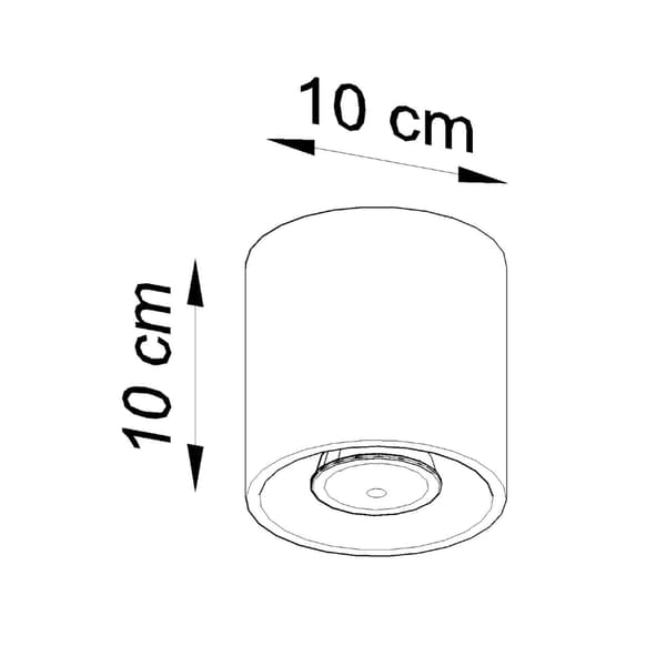 Taklampa ORBIS 1 grå Grey