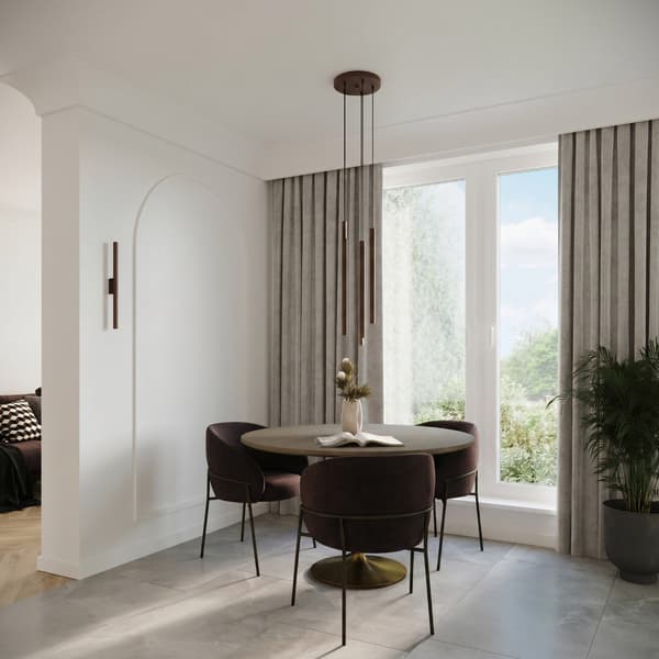 Pendellampa PASTELO 3P brun Brown