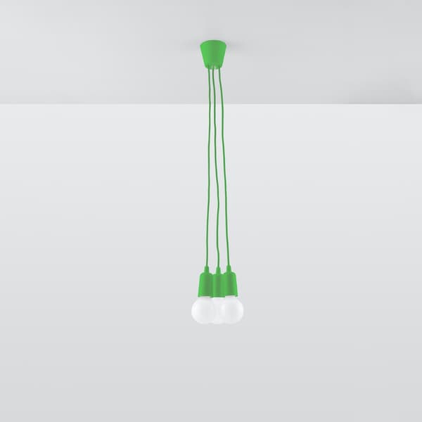 Pendel lampa DIEGO 3 grön Green