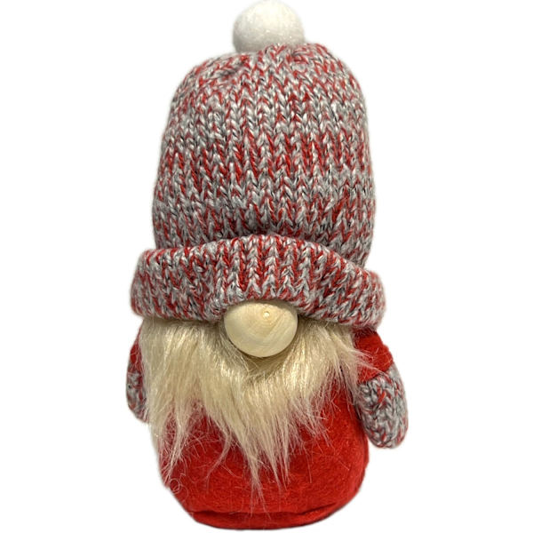 Tomte Luva Röd/Grå melerad 13 cm grå