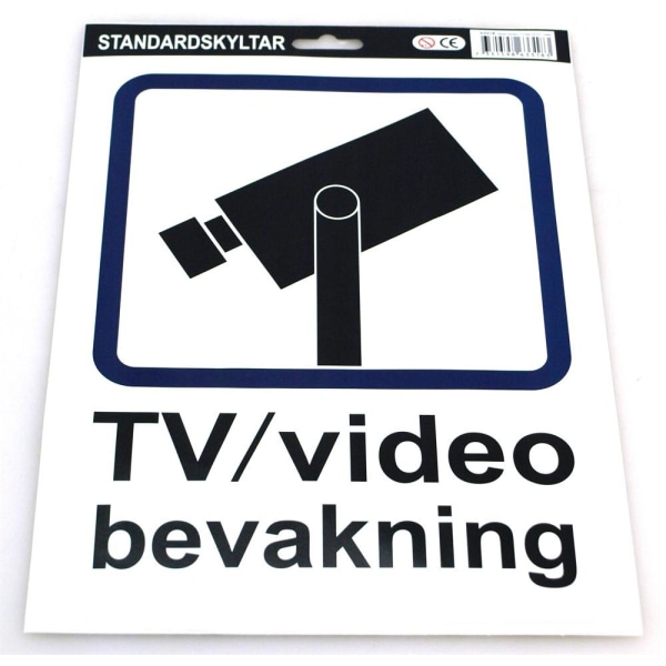 Klistermærker TV/Video overvågning A4 Multicolor