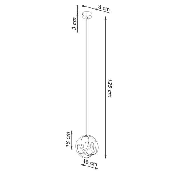 Pendel lampa TULOS 1 vit White