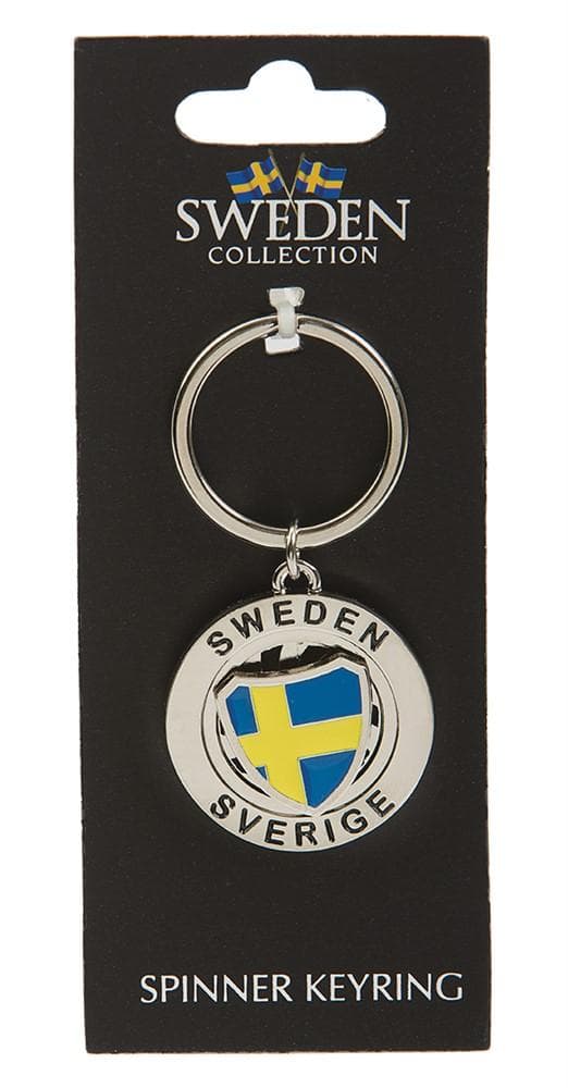 Nøglering Souvenir Spinner Skjold Flag Grey