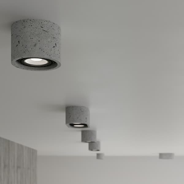 Taklampa BASIC 1 betong Grey